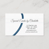 Blue Faux Glitter met Professional Custom Photo Visitekaartje (Achterkant)