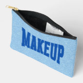 Blue Faux Glitter + Navy MAKEUP Etui (Open)