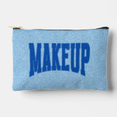 Blue Faux Glitter + Navy MAKEUP Etui (Voorkant)