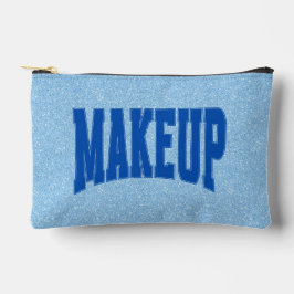 Blue Faux Glitter + Navy MAKEUP Etui