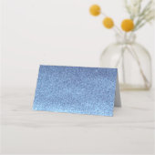 Blue Faux Glitter Table Seating Numbers Plaatskaartje (Achterkant)