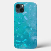 Blue Faux Glitter Texture Case-Mate iPhone Case (Achterkant)