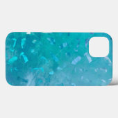 Blue Faux Glitter Texture Case-Mate iPhone Case (Achterkant (horizontaal))