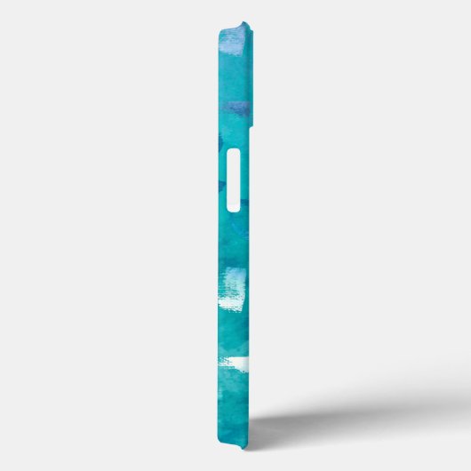 Blue Faux Glitter Texture Case-Mate iPhone Case (Achterkant / Rechts)