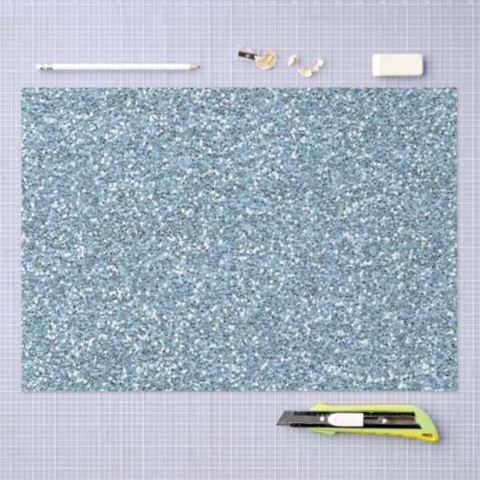 Blue Faux Glitter Tissuepapier (Craft)