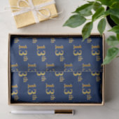 Blue, Faux Gold 13th (Dertiende) Event Tissuepapier (Geschenk)