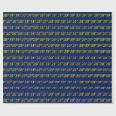 Blue, Faux Gold 20th (twintigste) event Cadeaupapier (Vlak)