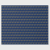 Blue, Faux Gold 25th (25th) Event Cadeaupapier (Vlak)