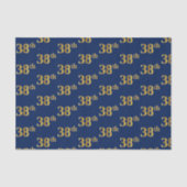 Blue, Faux Gold 38th (38ste) event Tissuepapier (Voorkant)