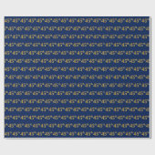 Blue, Faux Gold 45th (45th) Event Cadeaupapier (Vlak)