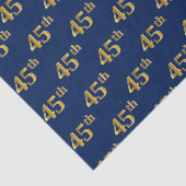 Blue, Faux Gold 45th (45th) Event Tissuepapier (Detail)