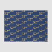 Blue, Faux Gold 52nd (52nd) Event Tissuepapier (Voorkant)