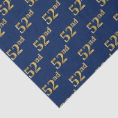 Blue, Faux Gold 52nd (52nd) Event Tissuepapier (Detail)