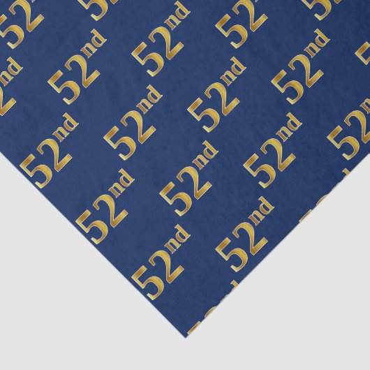 Blue, Faux Gold 52nd (52nd) Event Tissuepapier (Detail)