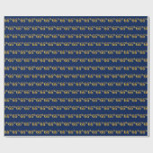 Blue, Faux Gold 66th (66th) Event Cadeaupapier (Vlak)
