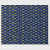Blue, Faux Gold 66th (66th) Event Cadeaupapier (Vlak)