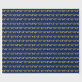 Blue, Faux Gold 68th (68ste) event Cadeaupapier (Vlak)