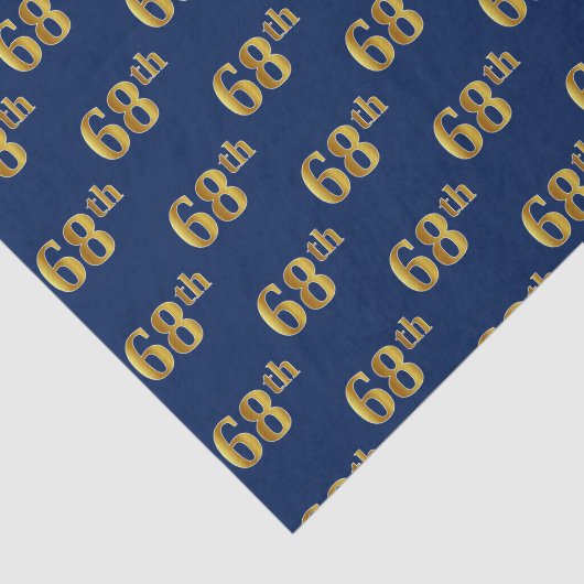 Blue, Faux Gold 68th (68ste) event Tissuepapier (Detail)