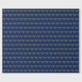 Blue, Faux Gold 71st (71e) gebeurtenis Cadeaupapier (Vlak)