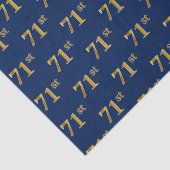 Blue, Faux Gold 71st (71e) gebeurtenis Tissuepapier (Detail)