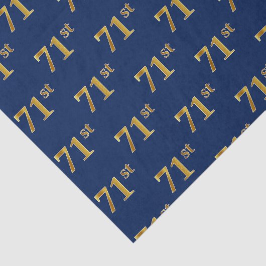 Blue, Faux Gold 71st (71e) gebeurtenis Tissuepapier (Detail)