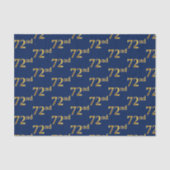 Blue, Faux Gold 72e (72e) gebeurtenis Tissuepapier (Voorkant)