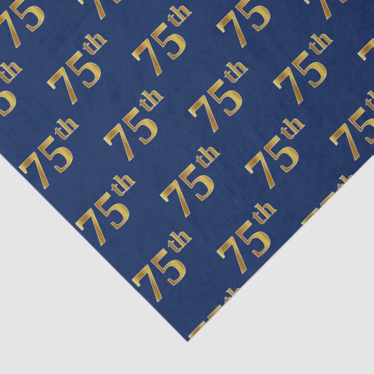 Blue, Faux Gold 75th (vijfenzeventig) event Tissuepapier (Detail)