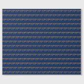Blue, Faux Gold 77th (77e) Event Cadeaupapier (Vlak)