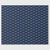 Blue, Faux Gold 79th (79th) Event Cadeaupapier (Vlak)