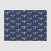 Blue, Faux Gold 79th (79th) Event Tissuepapier (Voorkant)