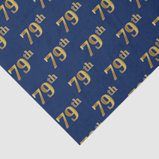 Blue, Faux Gold 79th (79th) Event Tissuepapier (Detail)