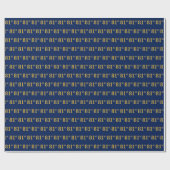 Blue, Faux Gold 81st (81ste) event Cadeaupapier (Vlak)