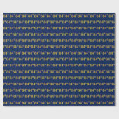 Blue, Faux Gold 84th (84ste) event Cadeaupapier (Vlak)