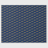 Blue, Faux Gold 84th (84ste) event Cadeaupapier (Vlak)