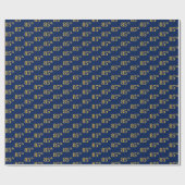 Blue, Faux Gold 85th (85th) Event Cadeaupapier (Vlak)