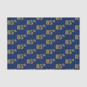 Blue, Faux Gold 85th (85th) Event Tissuepapier (Voorkant)
