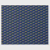 Blue, Faux Gold 86th (86th) Event Cadeaupapier (Vlak)