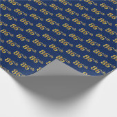 Blue, Faux Gold 86th (86th) Event Cadeaupapier (Hoek)