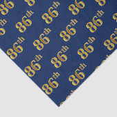Blue, Faux Gold 86th (86th) Event Tissuepapier (Detail)