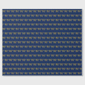 Blue, Faux Gold 91st (negenennegentig) event Cadeaupapier (Vlak)