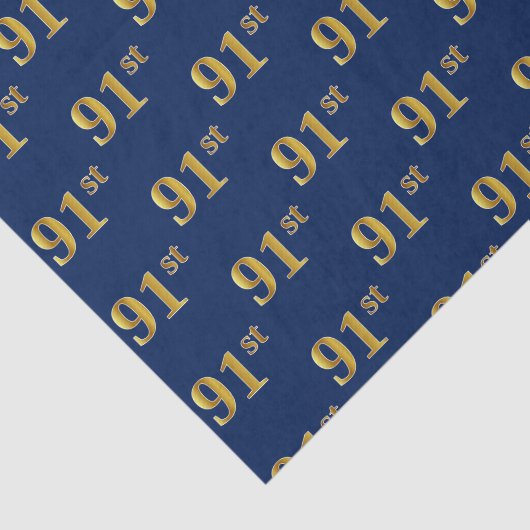 Blue, Faux Gold 91st (negenennegentig) event Tissuepapier (Detail)