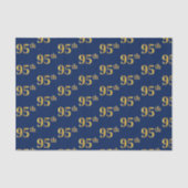Blue, Faux Gold 95th (negenenvijftig) event Tissuepapier (Voorkant)