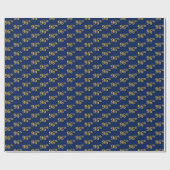Blue, Faux Gold 96th (96th) Event Cadeaupapier (Vlak)