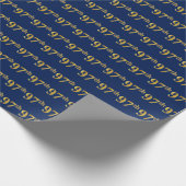 Blue, Faux Gold 97th (97th) Event Cadeaupapier (Hoek)
