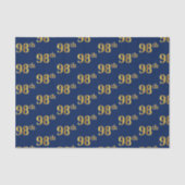 Blue, Faux Gold 98th (negenenennegentig) Event Tissuepapier (Voorkant)