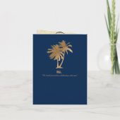 Blue Faux Gold Foil Aruba Passport Weddenschap (Achterkant)