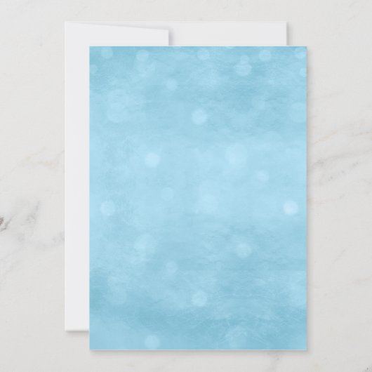 Blue Faux Gold glinstert over het Moon Baby shower Kaart (Achterkant)