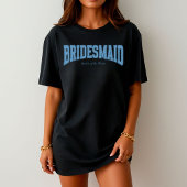 Blue Faux Lace BRIDESMAID Bachelorette T-shirt