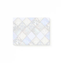 Blue Faux Patchwork Quilting Pattern