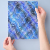 Blue Faux Snakeskin Bulk Scrapbook Paper Pages Flyer (Hand)